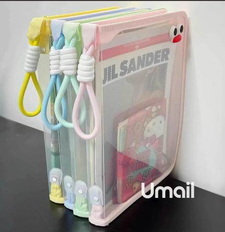 Colored Zip File Pouch