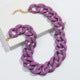Cross‑border High‑Fashion Brand‑Style Necklace, European & American Popular Versatile Street‑Style Necklace, Acrylic with Rubber Matte Touch Coating