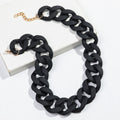 Cross‑border High‑Fashion Brand‑Style Necklace, European & American Popular Versatile Street‑Style Necklace, Acrylic with Rubber Matte Touch Coating